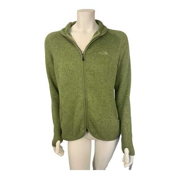 The North Face Jackets & Blazers - The North Face green fleece zip up jacket Large